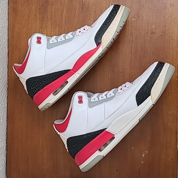 Air Jordan 3 Retro Fire Red Cement 2013 Mens Sneakers 136064-120 Size 14 - Picture 13 of 17